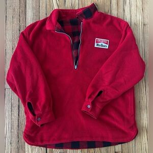 Marlboro Red Reversible Pullover Fleece